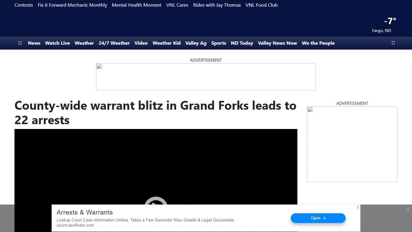 County-wide warrant blitz in Grand Forks leads to 22 arrests
